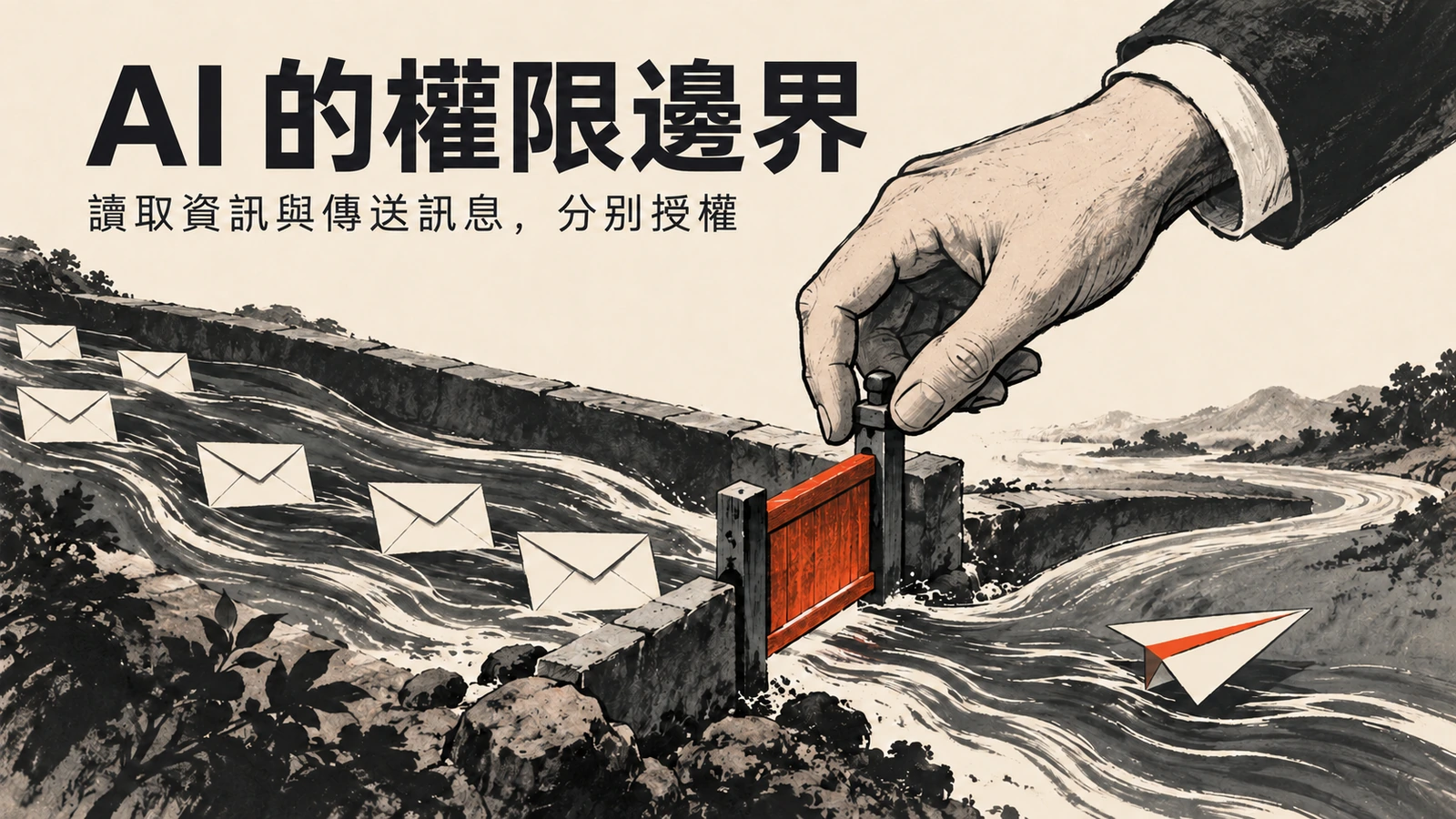 手控制資訊流中的閘門,郵件與待傳送訊息呈現 AI 的權限邊界