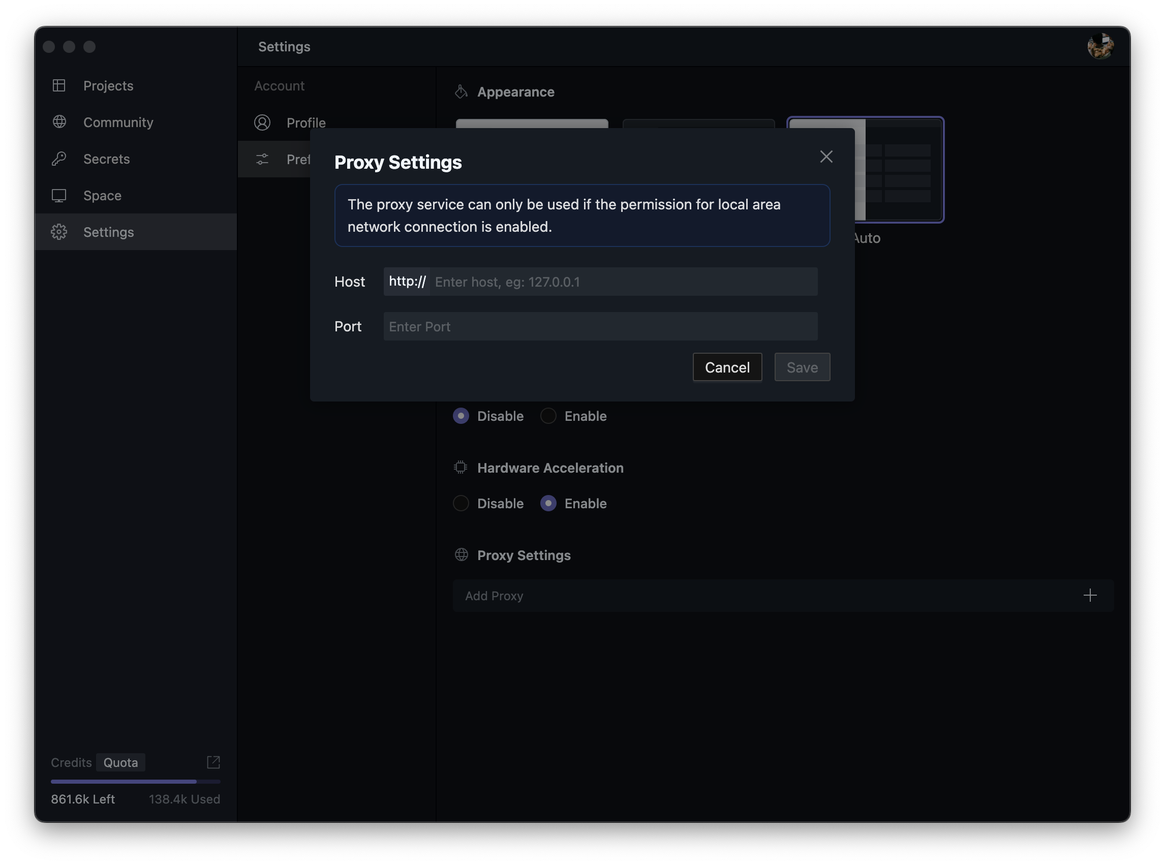 Support Proxy